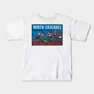 North Cascades National Park Vintage Style Kids T-Shirt